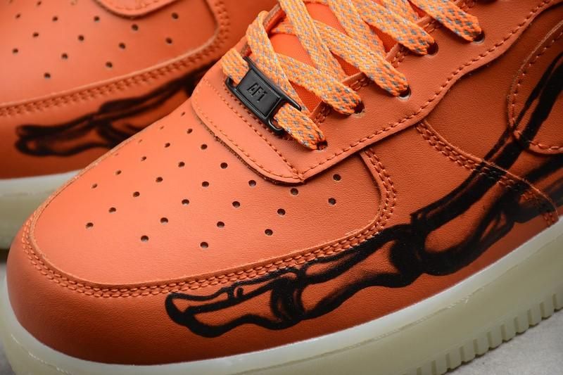 NikeUnisex  Air Force 1 AF1 Low - Orange Skeleton Halloween