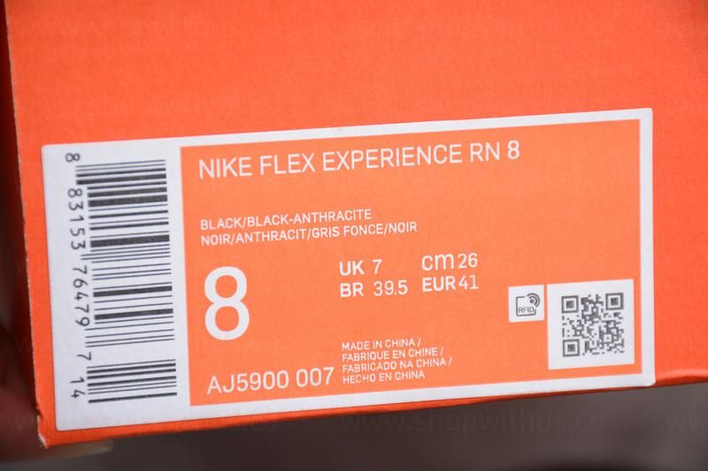 NikeUnisex Flex Experience RN 8 - Black Anthracite