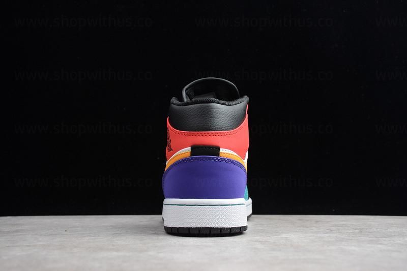 Air Jordan 1 AJ1 Mid - Bred/MultiColor