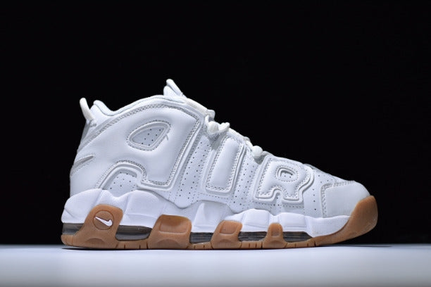NikeAir More Uptempo Mid Basketball Shoe - White Gum