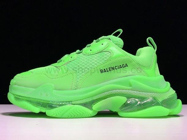 BalenciagaUnisex Triple S Clear Sole -  Neon Green