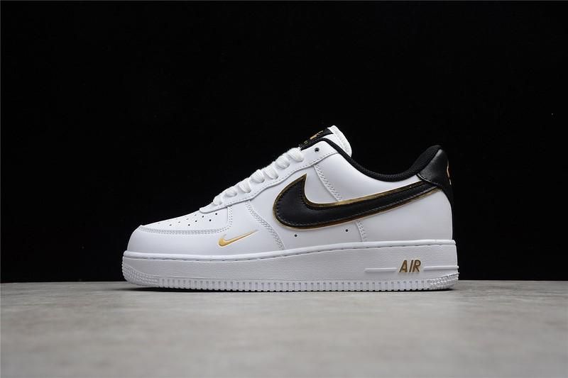 NikeAir Force 1 AF1 Low '07 LV8 Double Swoosh White/Metallic Gold