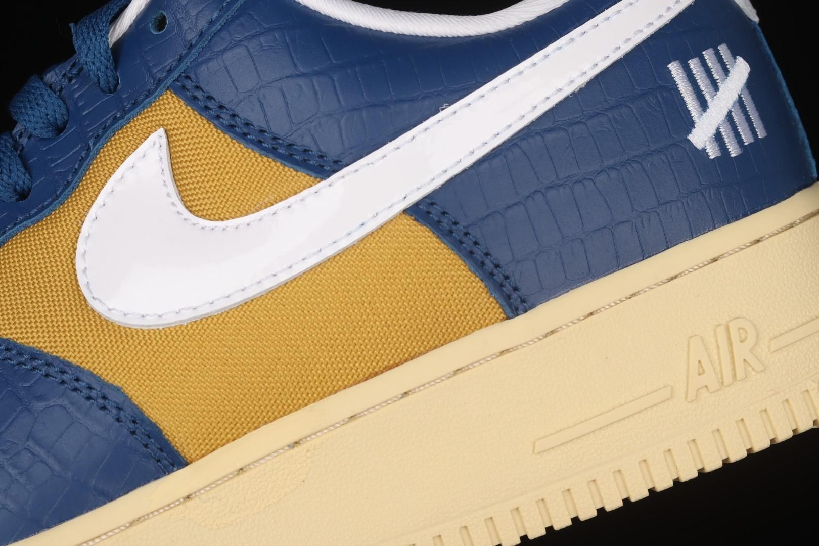 UNDEFEATED x NikeUnisex Air Force 1 AF1 - Blue Yellow Croc