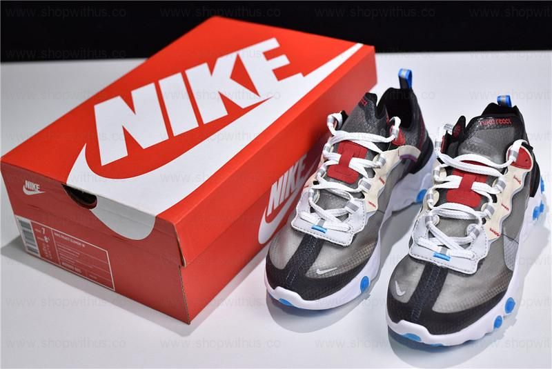 NikeReact Element 87 - Dark Grey/Pure Platinum-Photo Blue