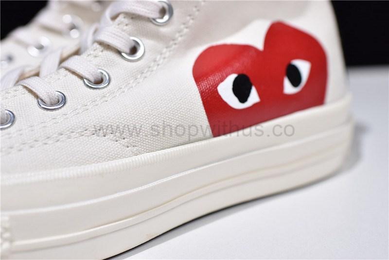 Comme des Garcons Play x Converse Chuck Taylor All-Star 70s Hi - White
