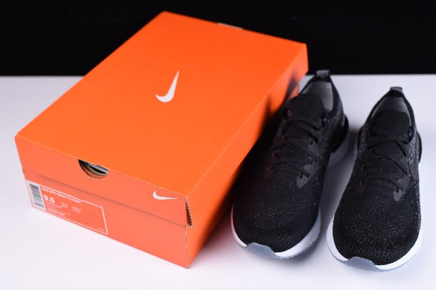 NikeUnisex Epic React Flyknit Running Shoes - Black/Black/Dark Grey/Pure Platinum