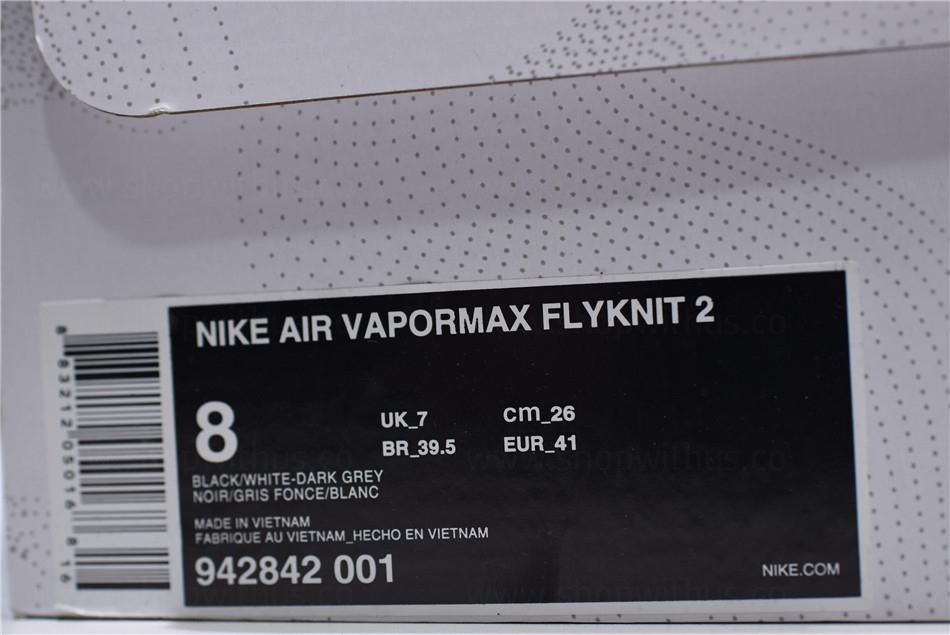 NikeAir VaporMax Flyknit 2 - Black/White