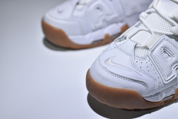 NikeAir More Uptempo Mid Basketball Shoe - White Gum