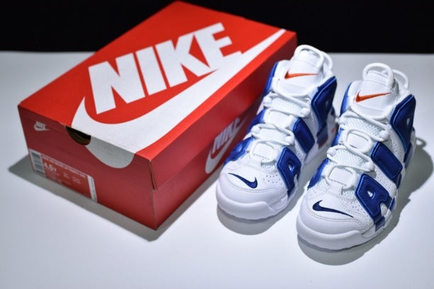 NikeAir More Uptempo Mid Basketball Shoe - Knicks