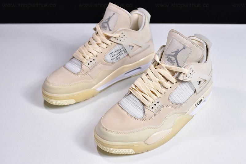 Off-White™ x Air Jordan 4 AJ4 Retro  - Sail