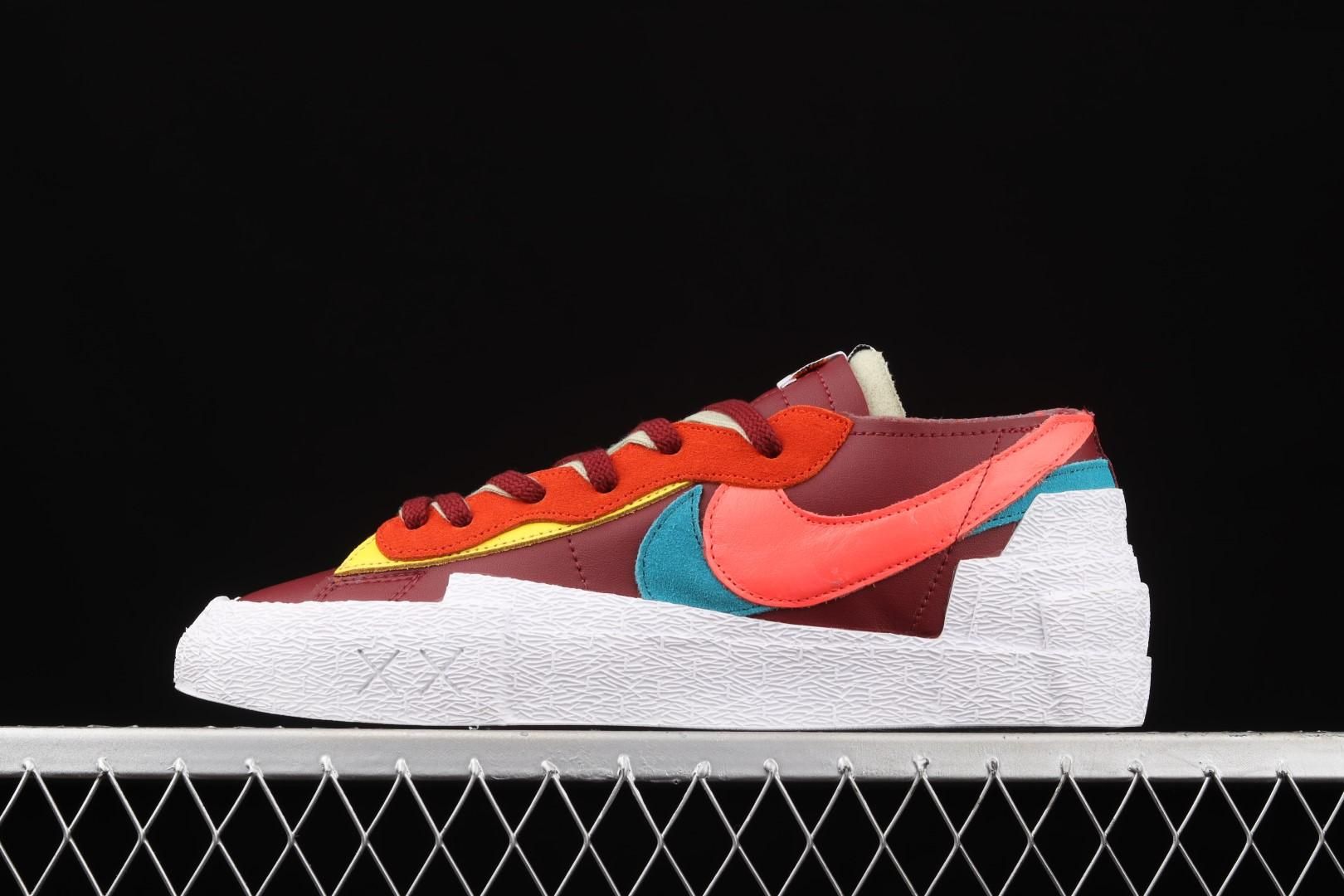 sacai x KAWS Blazer Low - Team Red