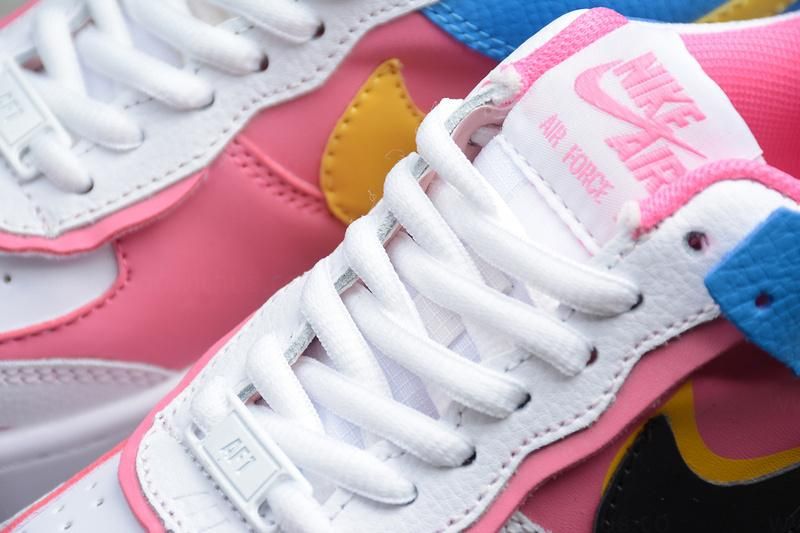 NikeUnisex Air Force 1 AF1 Shadow - White/Pink