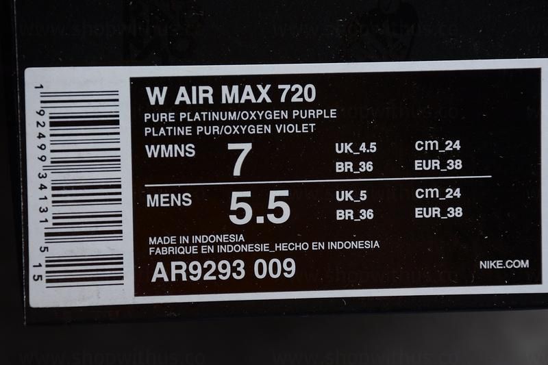 NikeUnisex Air Max 720 - Pure Platinum/Oxygen Purple