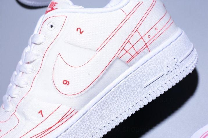 NikeUnisex Air Force 1 AF1 07 Low LX Blueprint - "Summit White