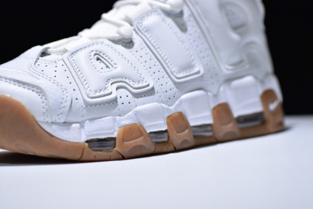NikeAir More Uptempo Mid Basketball Shoe - White Gum