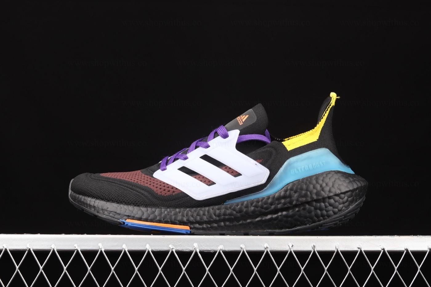 adidasMen's Ultraboost 21 - Black/Pulse Aqua'