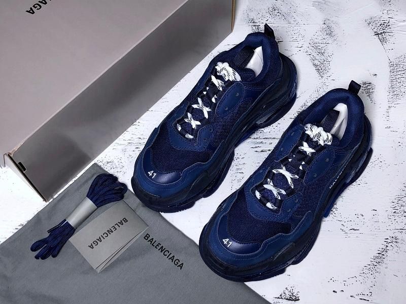 BalenciagaUnisex Triple S Clear Sole - Navy