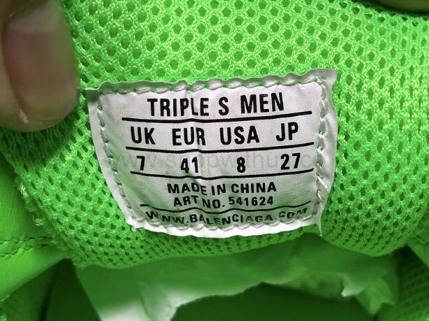 BalenciagaMen's Triple S Clear Sole - Neon Green