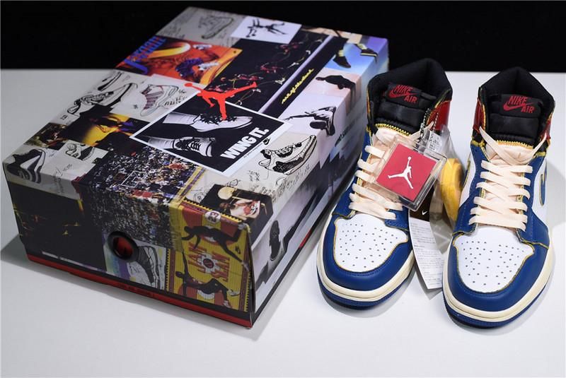 Air Jordan 1 AJ1 Retro High Union - Blue Toe
