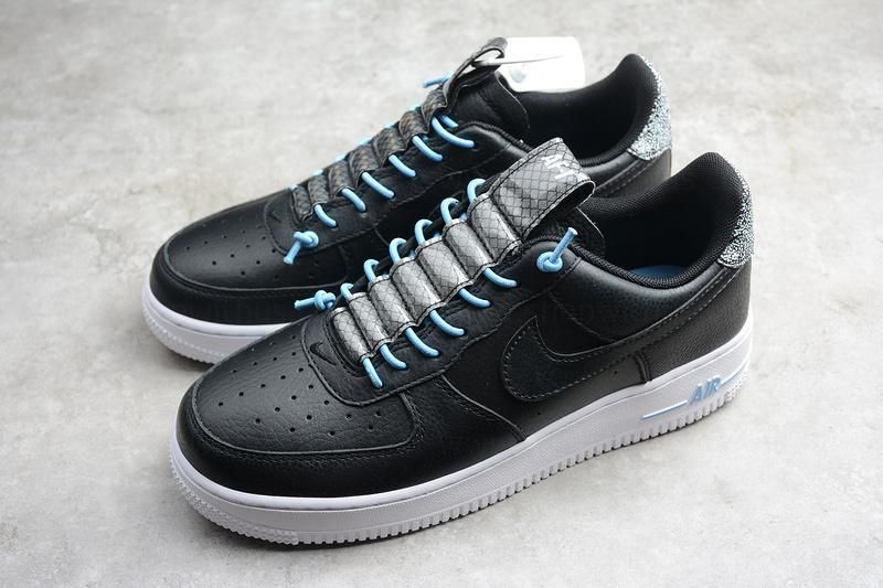 NikeAir Force 1 AF1 07 LUX - Black/Light Blue