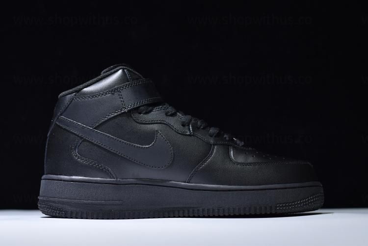 NikeUnisex Air Force 1 AF1 Mid - Triple Black