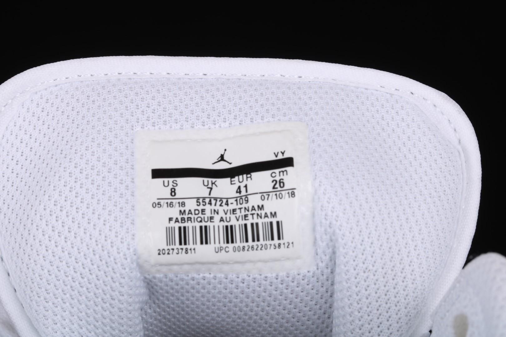 Air Jordan 1 AJ1 Mid - White/Cool Grey