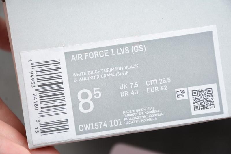 NikeUnisex Air Force 1 AF1 LV8 - Double Swoosh Bright Crimson