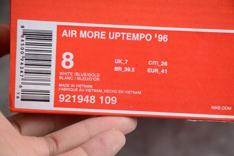 NikeUnisex Air More uptempo 96 - White/Blue/Gold