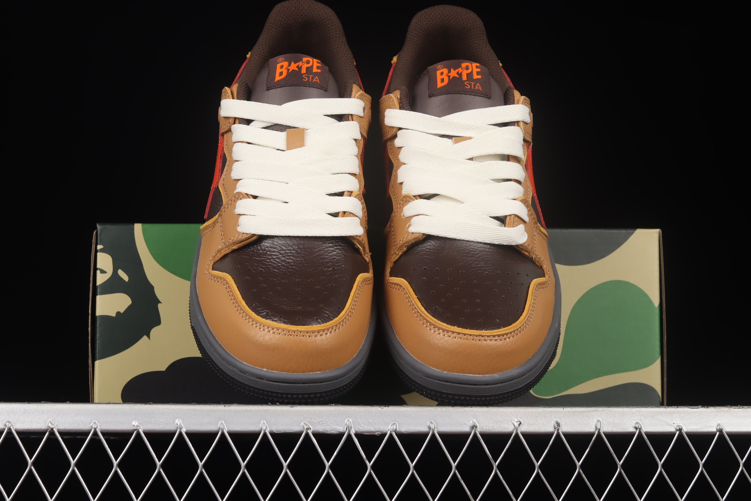 A Bathing Ape Bape SK8 Sta - Brown/Orange