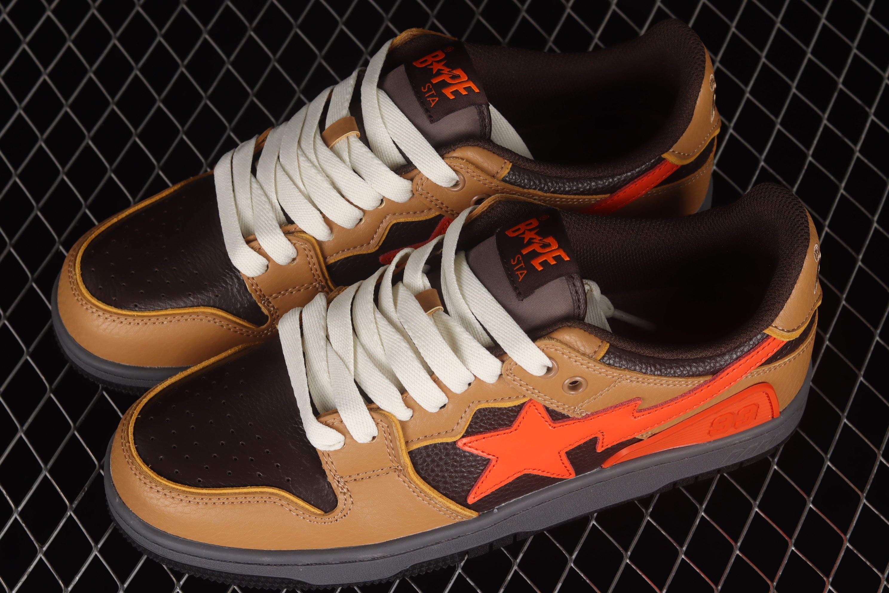 A Bathing Ape Bape SK8 Sta - Brown/Orange