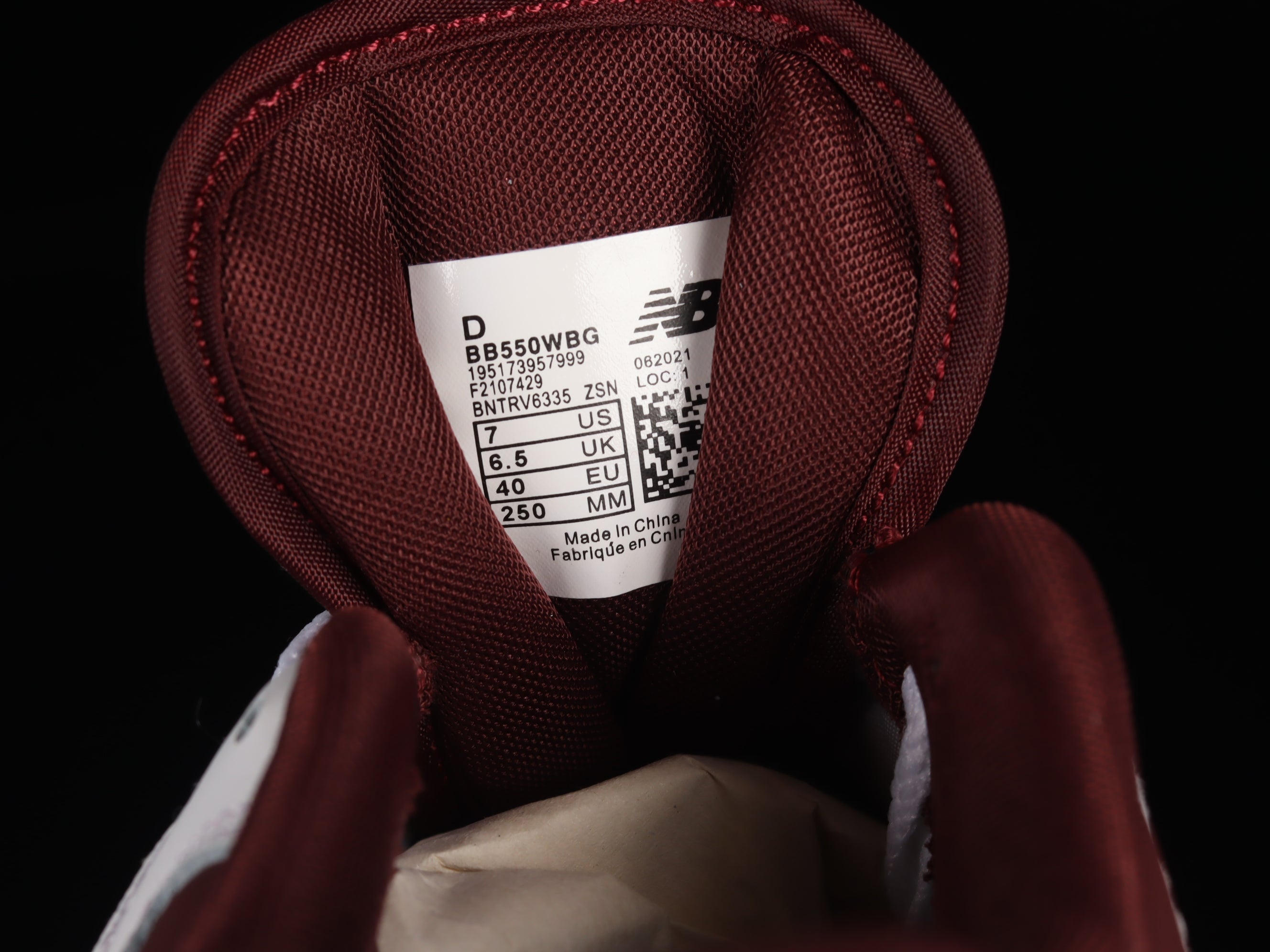 New Balance 550 - Burgundy Cyan