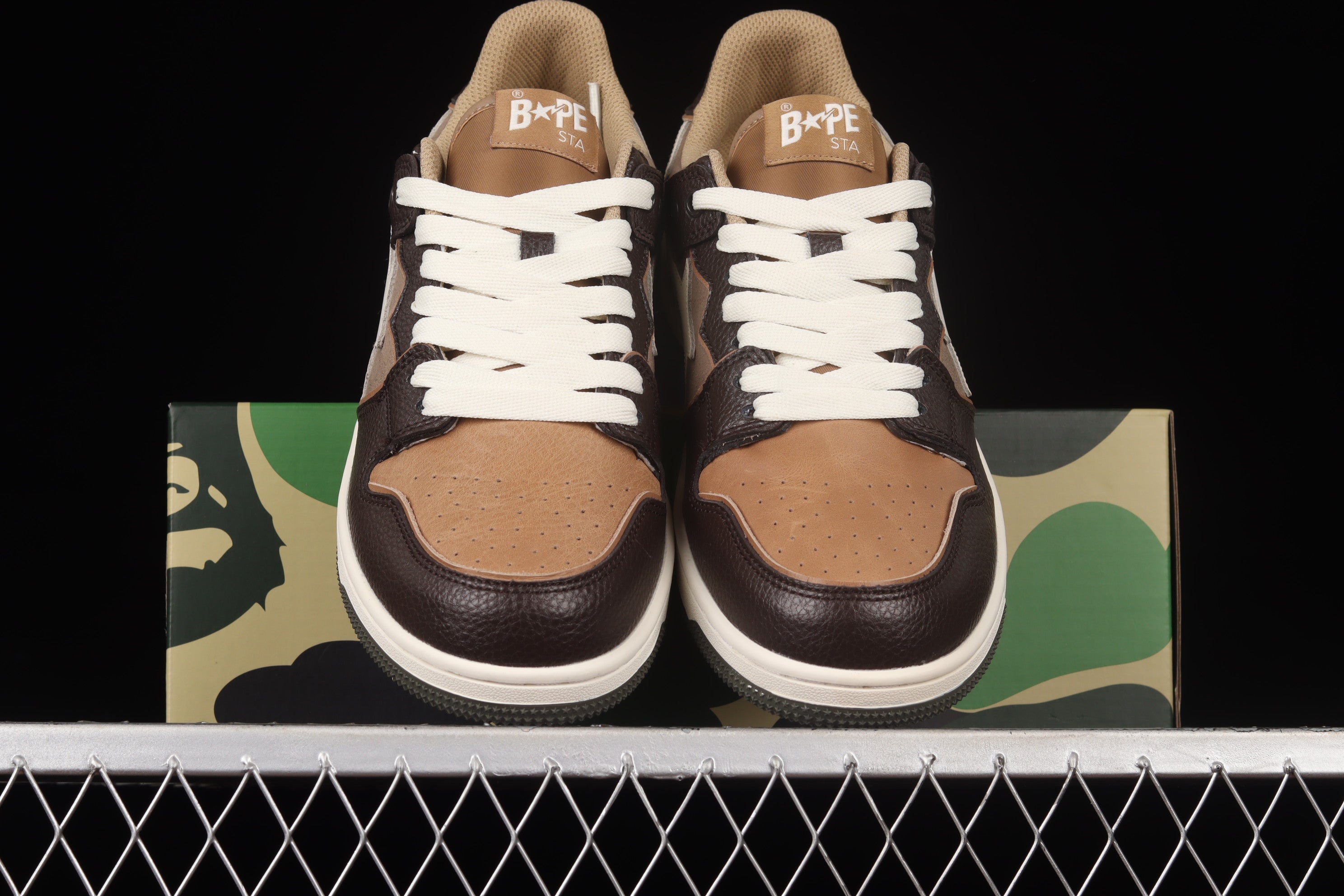 A Bathing Ape Bape SK8 Sta - Brown Ivory