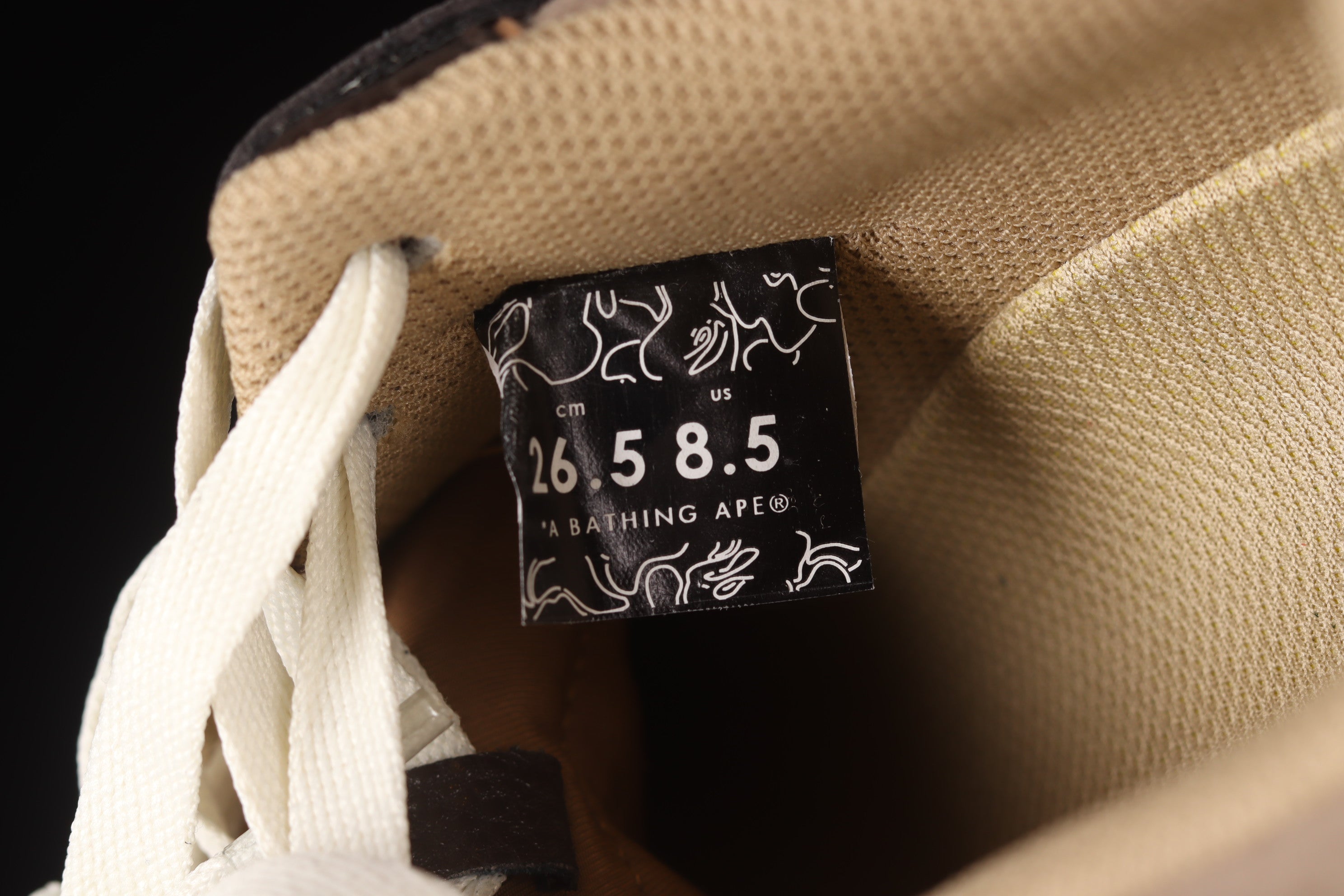 A Bathing Ape Bape SK8 Sta - Brown Ivory