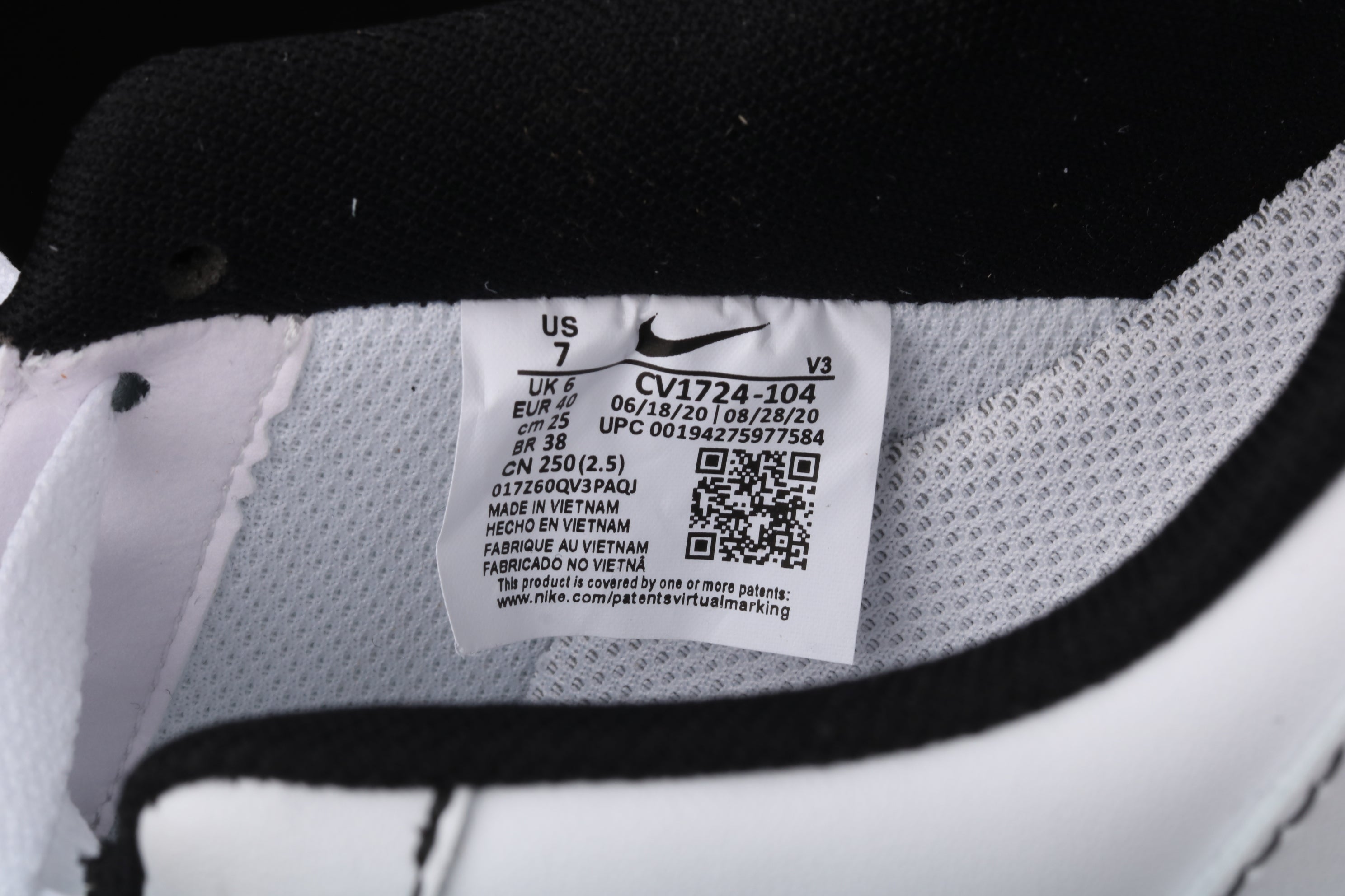 NikeUnisex Air Force 1 AF1 Low Contrast Stitch - White