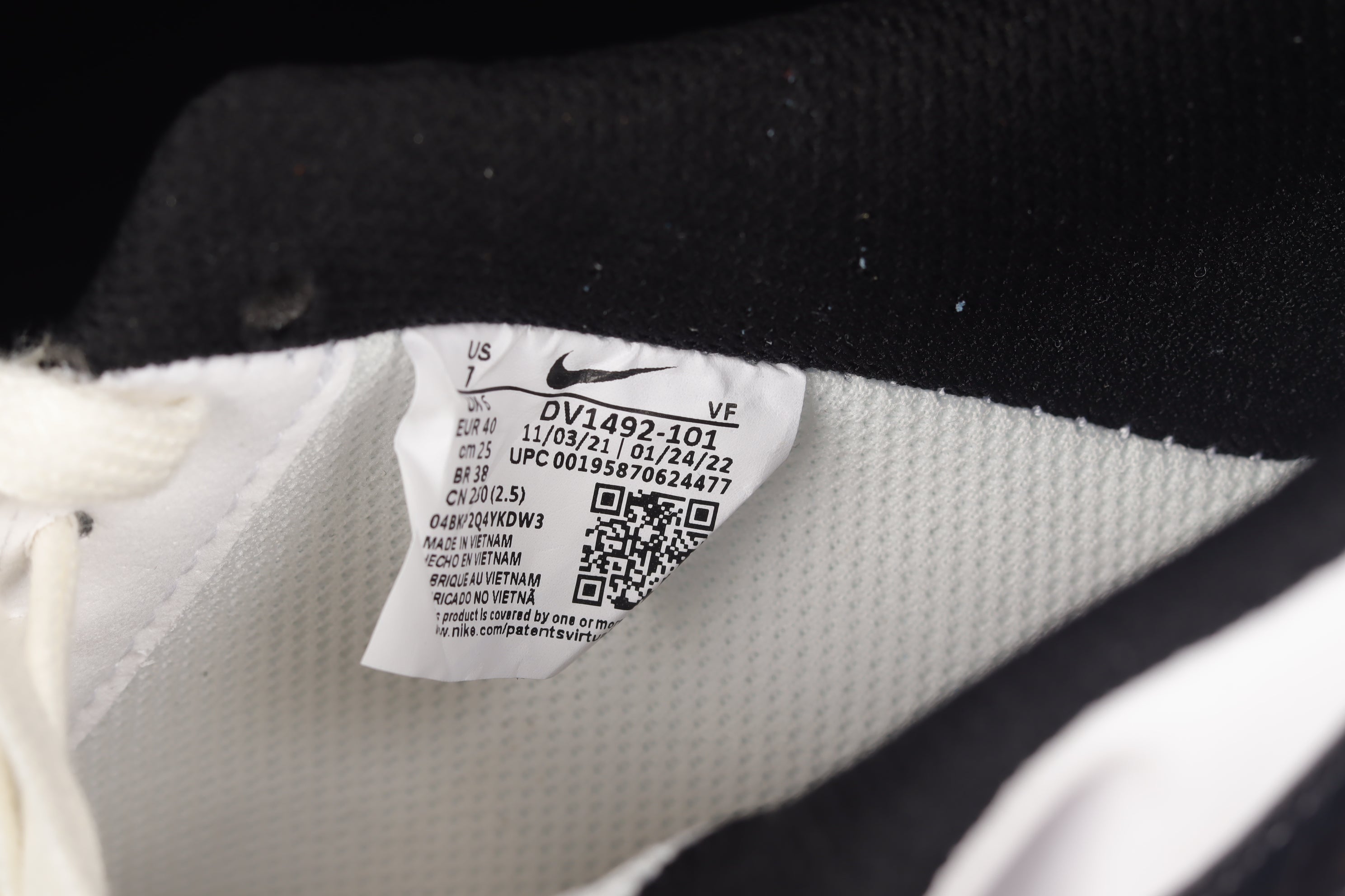 NikeUnisex Air Force 1  AF1 Low '07 Just Do It -White/Black