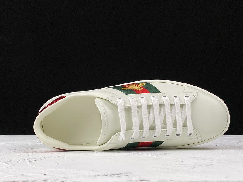 GUCCIMens Embroidered ace Bee - White