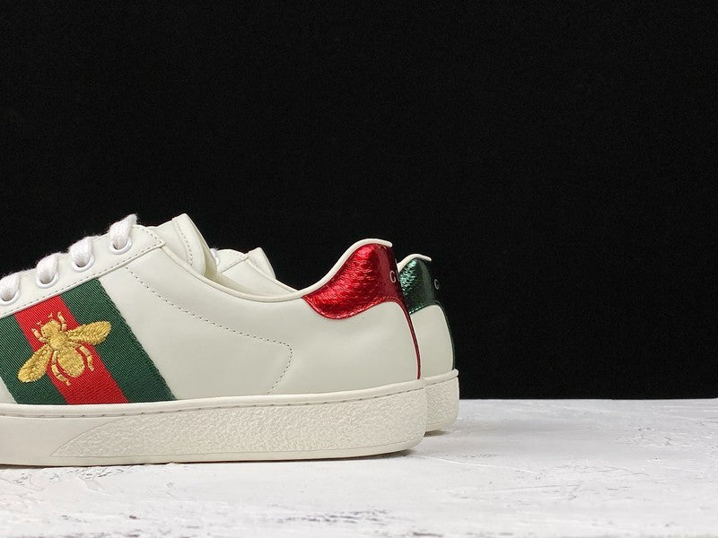 GUCCIMens Embroidered ace Bee - White