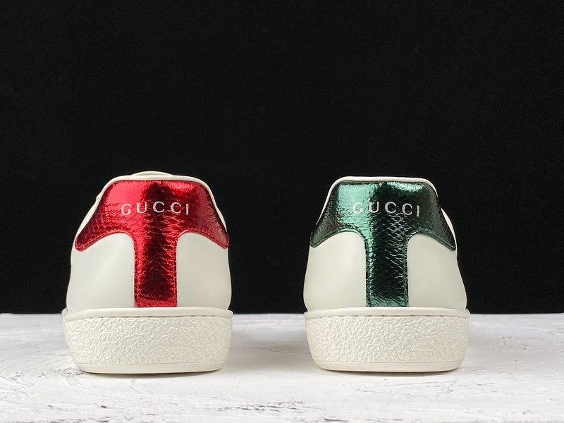 GUCCIMens Embroidered ace Bee - White