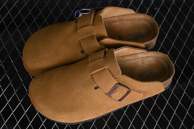 BirkenstockMens boston tan Clogs - Brown