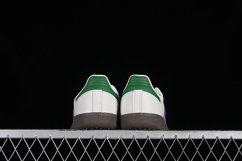 adidasMens Samba Off White - Purple/Green