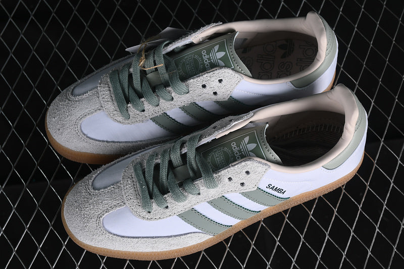 adidasMens Samba - Silver green