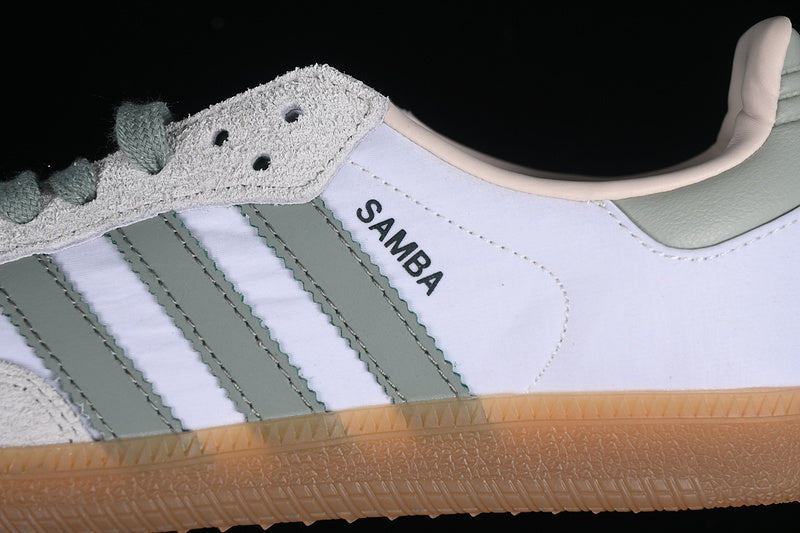 adidasMens Samba - Silver green