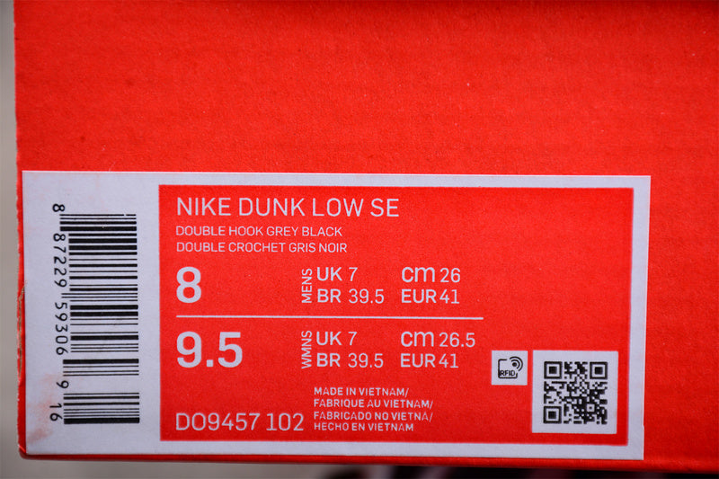 NikeSb Dunk Low 85 Double Swoosh - Black/Grey