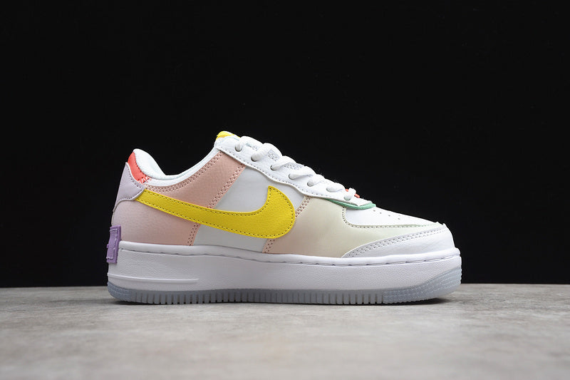 NikeWMNS Air Force 1 AF1 Low Shadow - White/Hydrogen Blue /Purple
