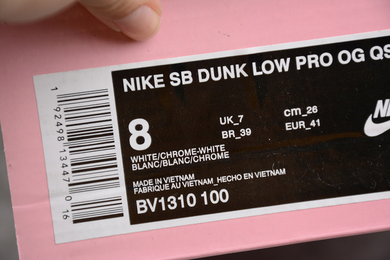 NikeMens SB Dunk Low - White Diamond