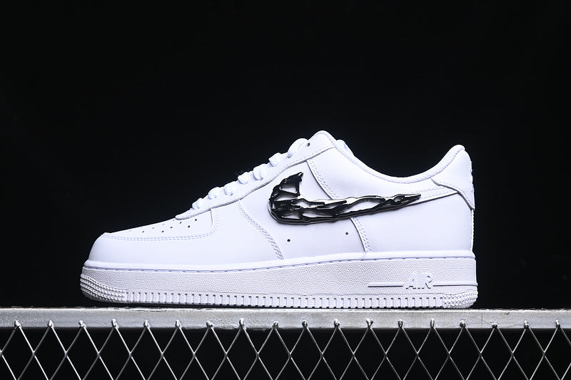 NikeMens Air Force 1 AF1 Low - Liquid Metal Swoosh