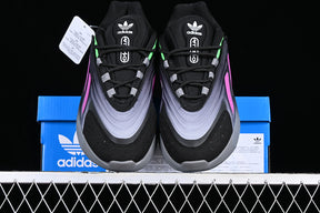 adidasMens Ozelia - Black Purple/Screaming Green