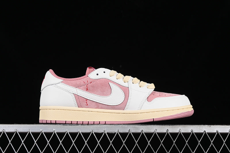 Travis Scott x Air Jordan 1 AJ1 Low - Shy Pink