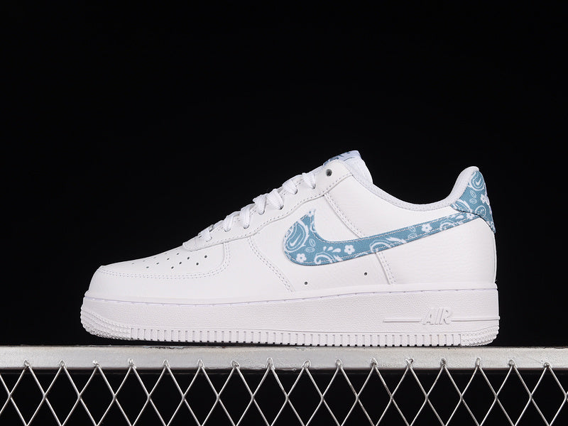 NikeMens Air Force 1 Low AF1 Paisley - Worn Blue