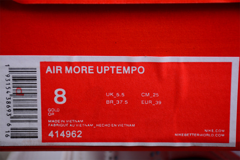 NikeMens Air More Uptempo Slide - White/Black